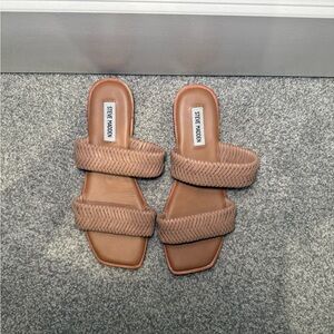 Steve Madden Woven Tan Sandals